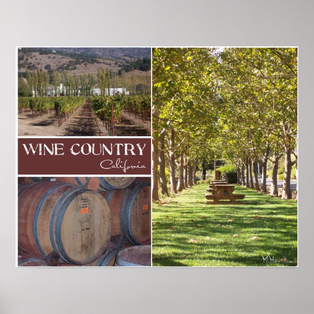 Poster Pays des vins, Californie (Devant)
