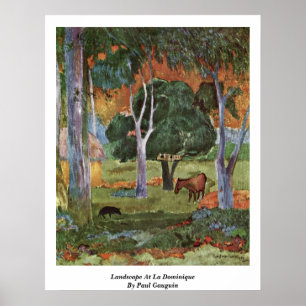 Poster Paysage à la La Dominique par Paul Gauguin