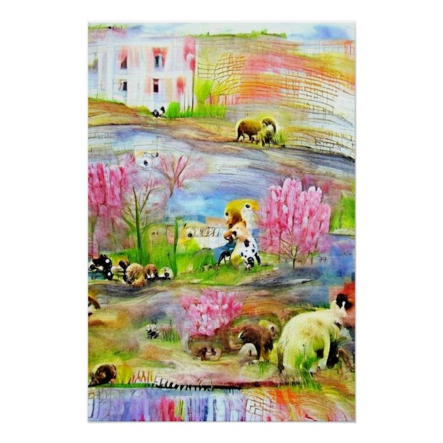 Poster Paysage à l'aquarelle  (Devant)