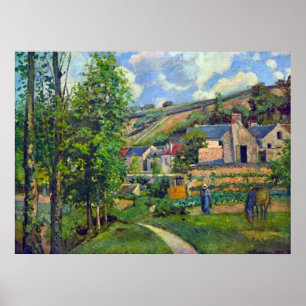 Poster Paysage à Pontoise par Camille Pissarro
