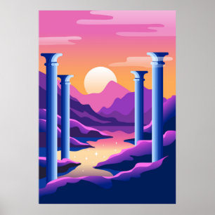 Poster Paysage Abstrait