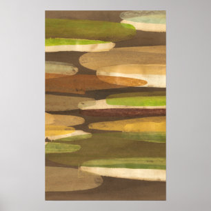 Poster Paysage abstrait de ton de la terre