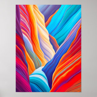 Poster Paysage Abstrait et dynamique du Grand Canyon