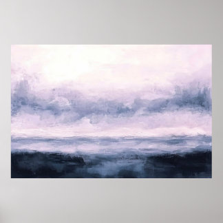 Poster Paysage Abstrait, Rivière Dark