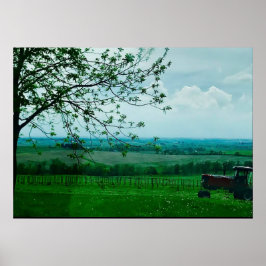 Poster Paysage agricole du Midwest dans le Wisconsin Post