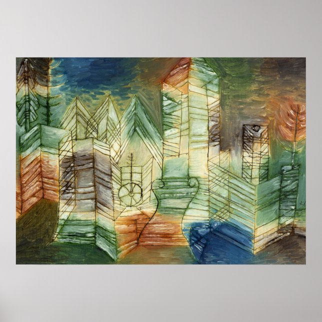Poster Paysage allemand par Paul Klee (Devant)