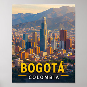 Poster Paysage andin de Bogotá et esprit colombien