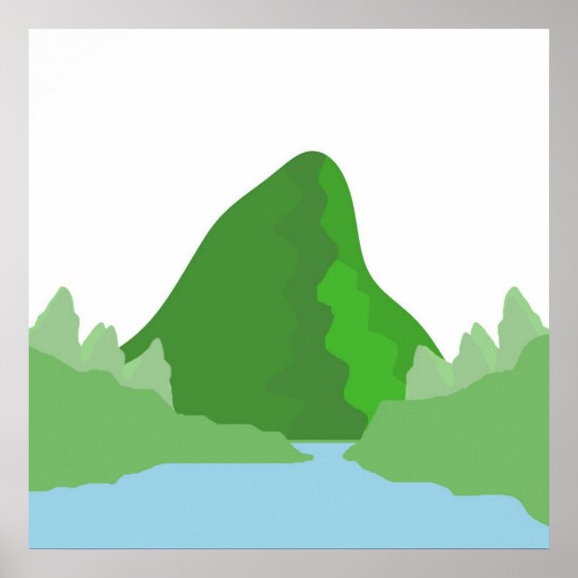 Poster paysage art abstrait (Devant)