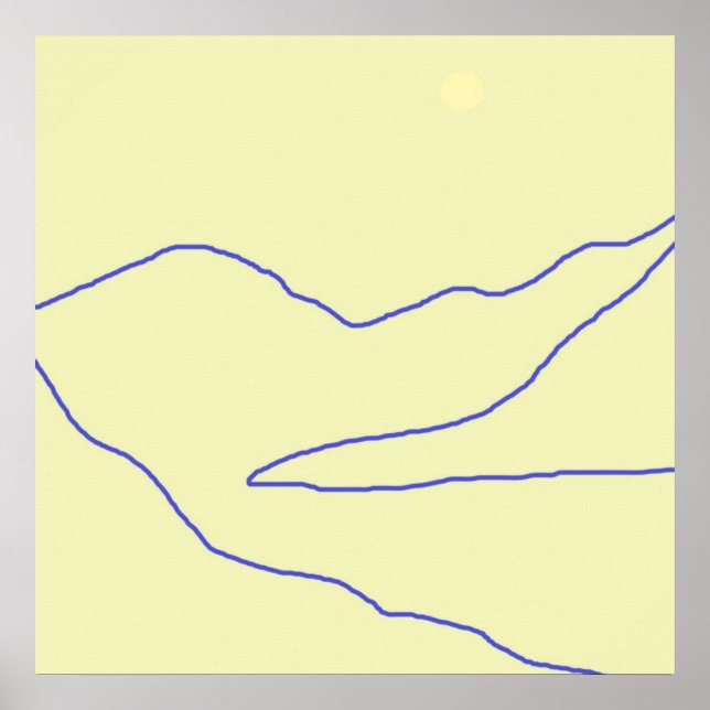 Poster paysage art abstrait (Devant)