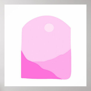 Poster paysage art abstrait