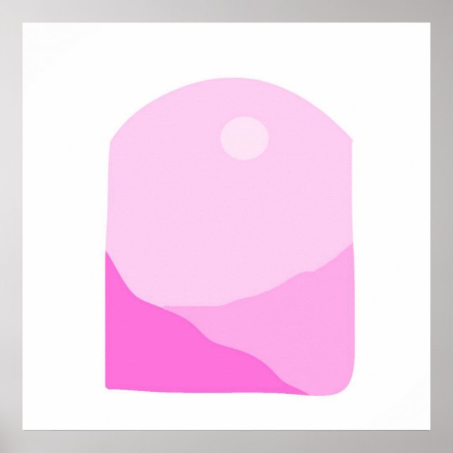 Poster paysage art abstrait (Devant)