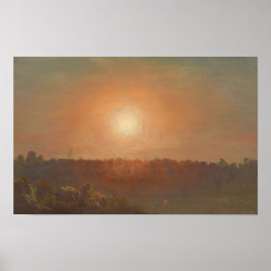 Poster Paysage au coucher du soleil (1860-70) Frédéric Ed