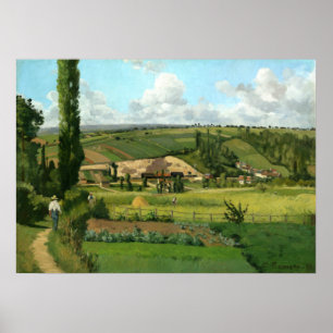 Poster Paysage aux Pâtis par Camille Pissarro