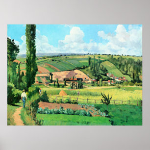 Poster Paysage aux Patis, Pontoise, oeuvres d'art célèbre