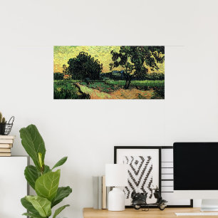 Poster Paysage avec Château d'Auvers par Vincent van Gogh