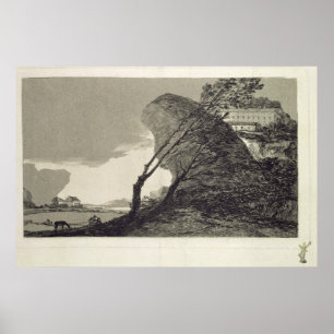 Poster Paysage avec de grandes roches