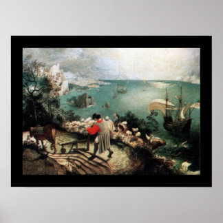 Poster Paysage avec la chute d'Icarus - 1558