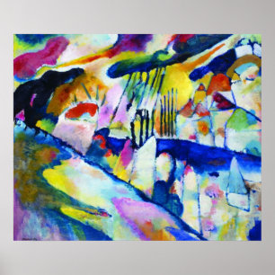 Poster Paysage avec pluie de Wassily Kandinsky