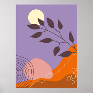 Poster Paysage botanique de Boho