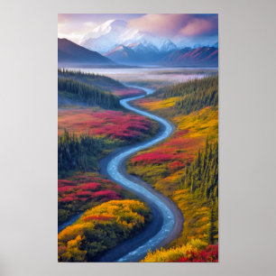 Poster Paysage calme et tranquille de Valley Nature Outdo
