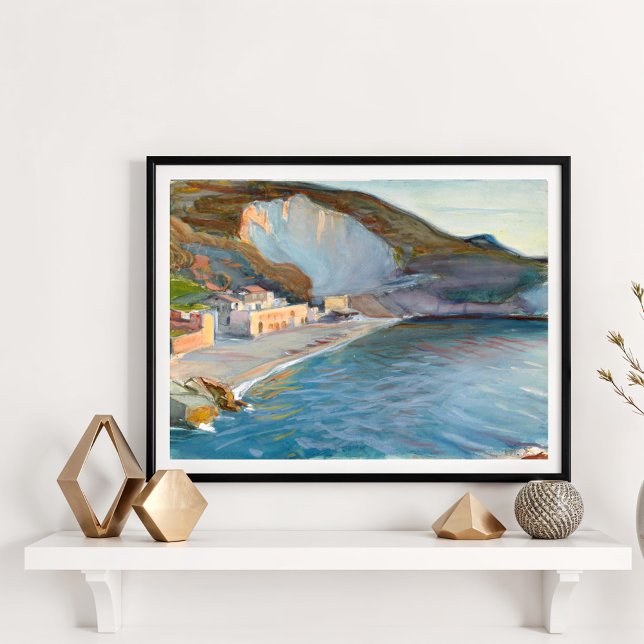 Poster Paysage côtier de la région de Naples, M. Enckell (Créateur téléchargé)