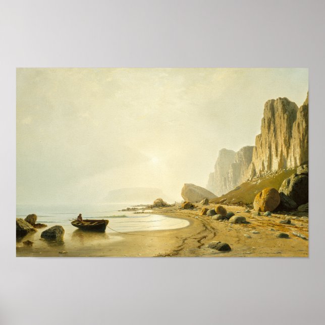 Poster Paysage côtier vintage de l'Arctique (Devant)