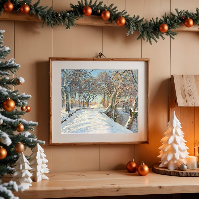 Poster Paysage couvert de neige, Viggo Langer (Créateur téléchargé)