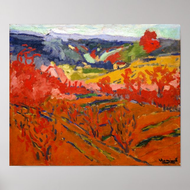 Poster Paysage d'automne | Maurice de Vlaminck | (Devant)
