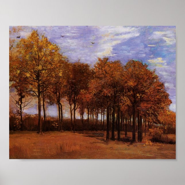 Poster Paysage d'automne, Van Gogh Art (Devant)