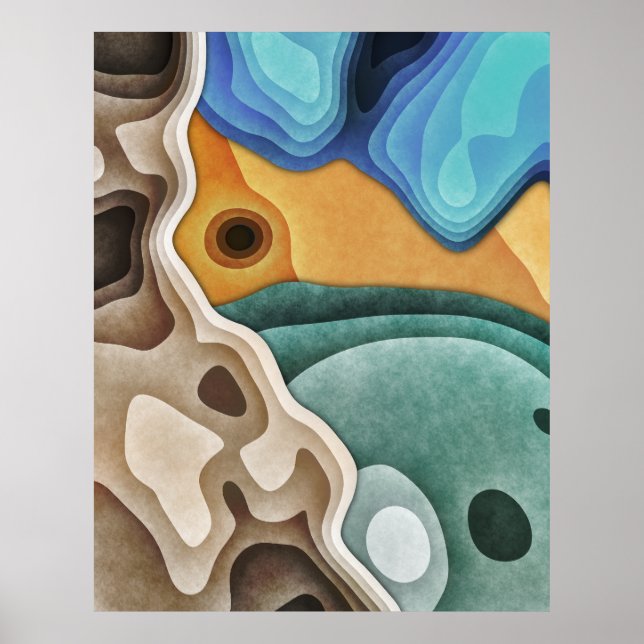Poster Paysage de couches (Devant)