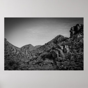 Poster paysage de désert avec le graffiti