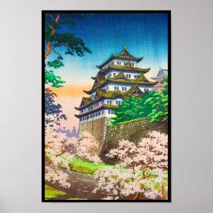 Poster Paysage de hanga de tibia de château de Tsuchiya