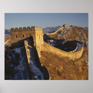 Poster Paysage de la Grande Muraille au coucher du soleil