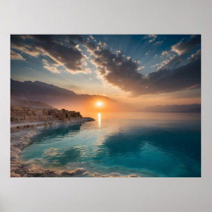 Poster paysage de la mer Morte Israël