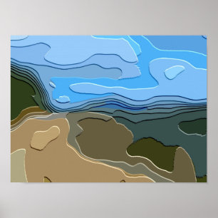 POSTER PAYSAGE DE LA MONTAGNE