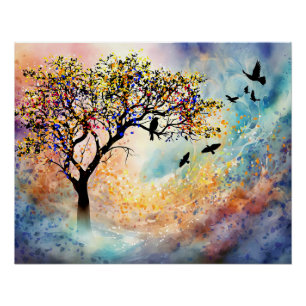 Poster Paysage de l'arbre Majestic 480