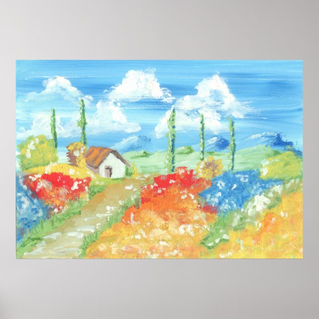 Poster Paysage de l'immensité de la Toscane (Devant)