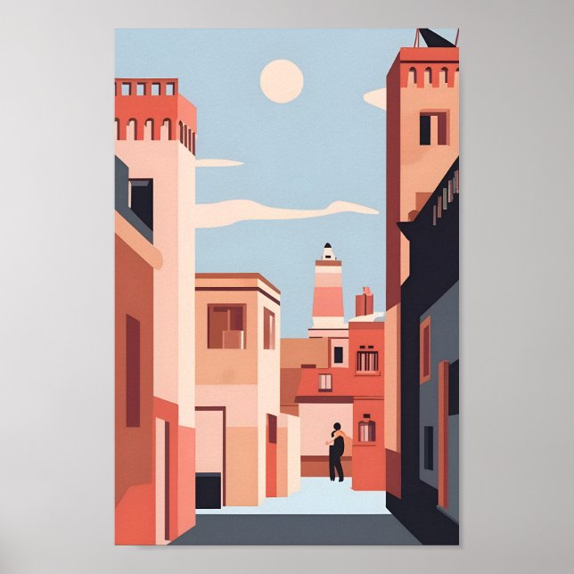 Poster Paysage de Marrakech Elegance 4K (Devant)