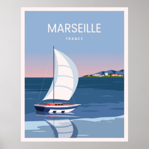 Poster Paysage de Marseille France