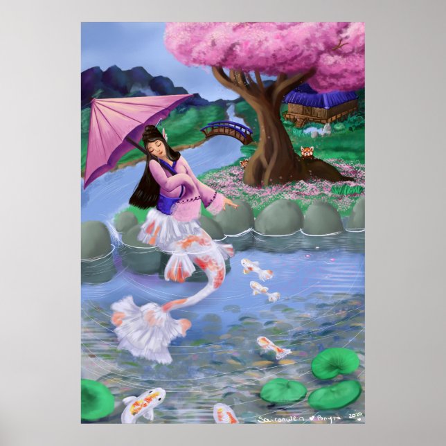 Poster Paysage de Mermaid Koi (Devant)
