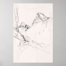 Paysage de montagne artistique -