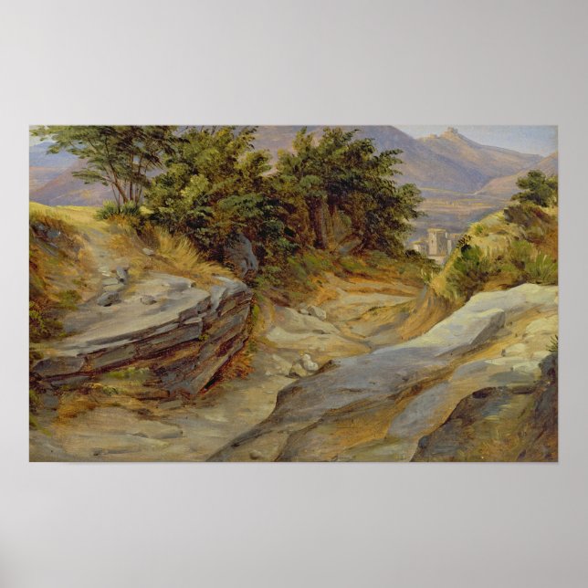 Poster Paysage de montagne italien, c.1824 (Devant)