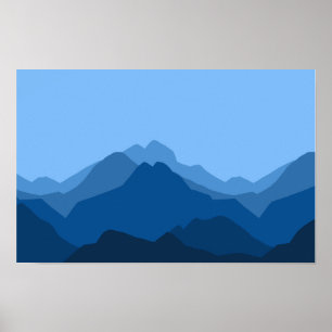 Poster Paysage de montagne panoramique