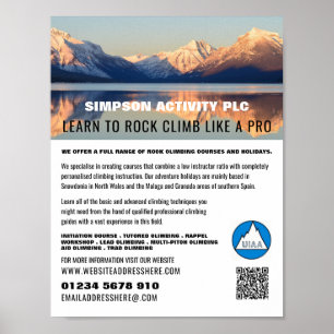 Poster Paysage de montagne, Randonnée et Escalade