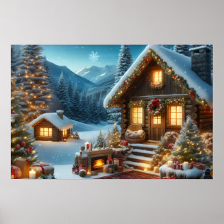 Poster Paysage de Noël