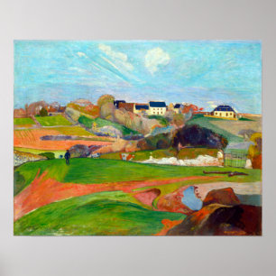 Poster Paysage de Paul Gauguin au Pouldu