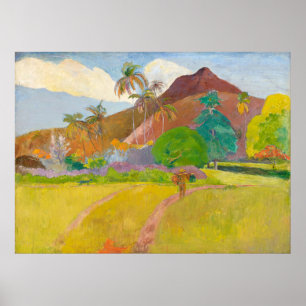 Poster Paysage de Paul Gauguin Tahitian