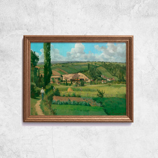 Poster Paysage de Pissarro Les Patis Célèbre Art