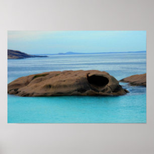 Poster Paysage de roche océanique