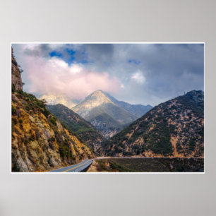 Poster Paysage de route de montagne de la Sierra oriental